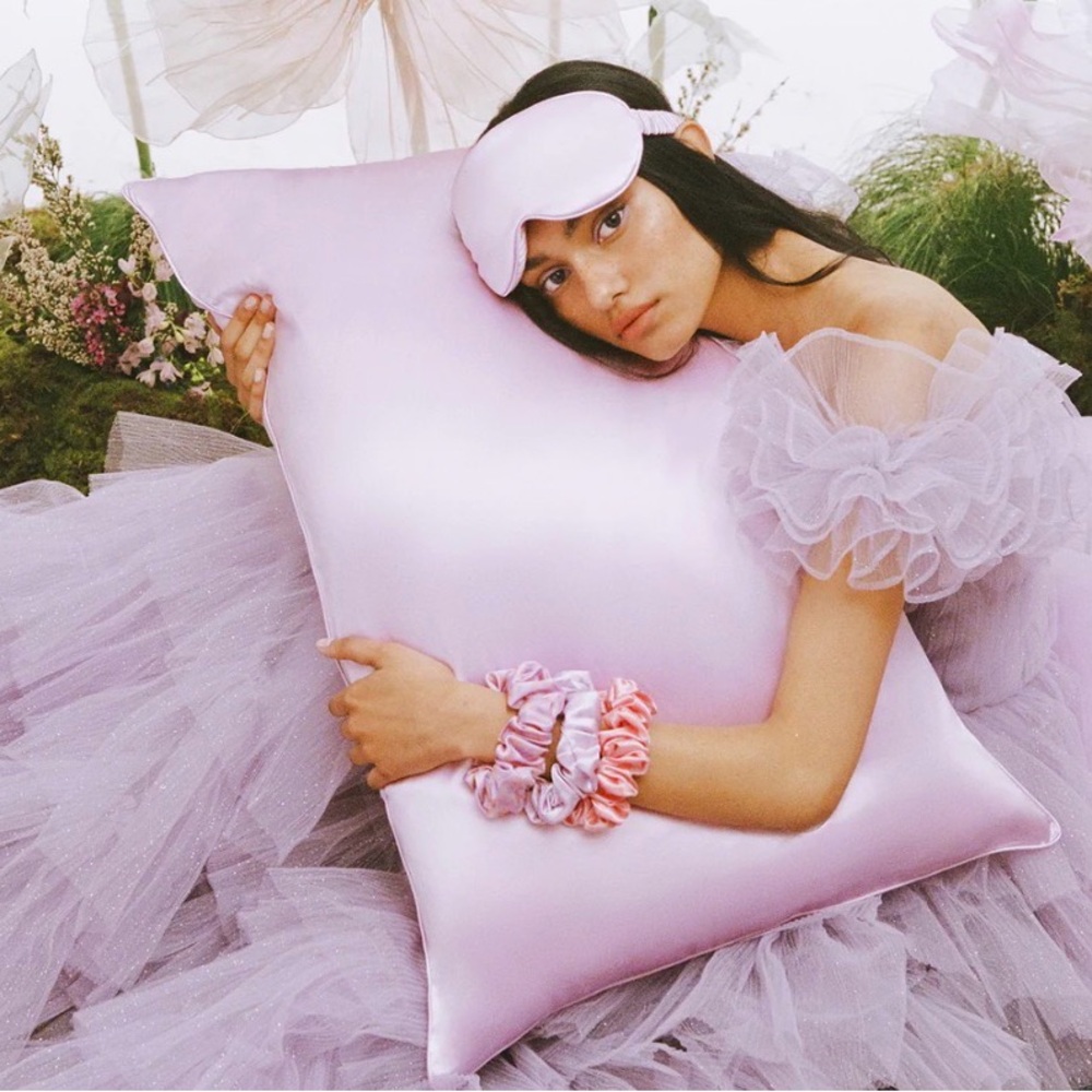 SLIP PURE SILK PILLOWCASE BNIB wildflower lilac QUEEN SIZE